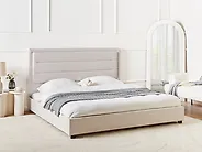 Bed Fabric ROUEN 180 x 200 cm (EU Super King) Light Beige_1179083