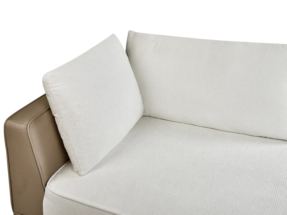 Corner Sofa 3 Seater MYKEN Fabric Off-White Left Hand_939618