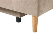 Hörnbäddsoffa 3-sits NUBORG Chenille Ljusbrun Vänstervänd_1017640