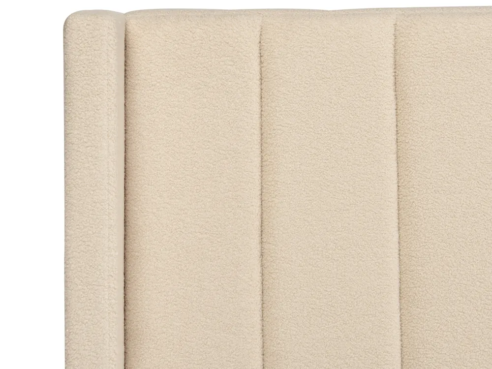 Bed Boucle VILLETTE 180 x 200 cm (EU Super King) Beige_882702