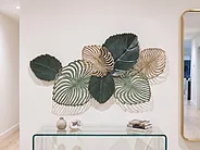 Seinäkoriste Lehti MAGNESIUM 55 cm Metalli Kulta_1158786