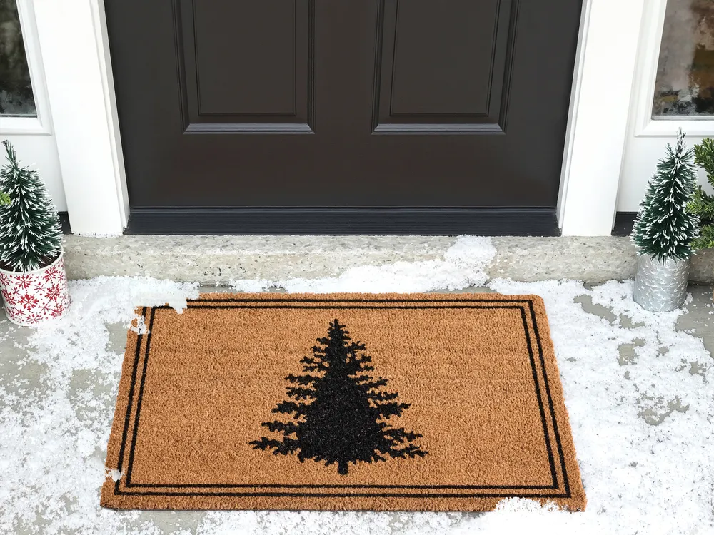Doormat MANAPAO Natural 60 x 90 cm Christmas Motif Coir