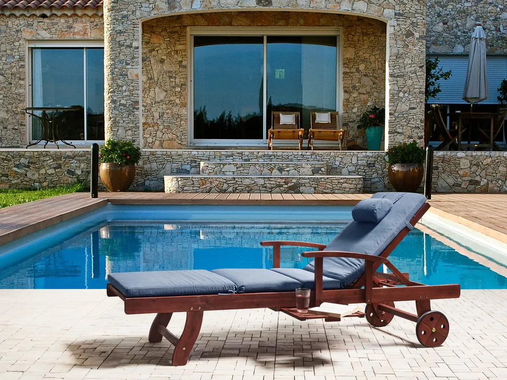Sun Lounger Pad Cushion TOSCANA/JAVA/AMANTEA PREMIUM 189 x 58 cm Blue_1070407
