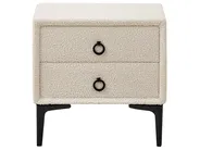 Bedroom Set SEZANNE Boucle Off-White 160 x 200 cm (EU King Size)_939792