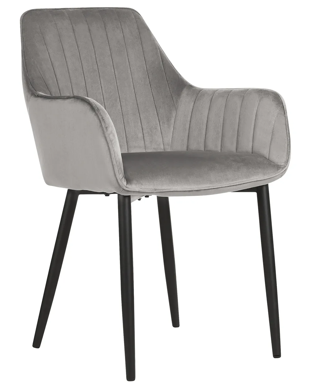 Set med 2 matstolar WELLSTON Sammet Mörkgrå_901889