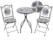 Bistro Set Folding CIVITA Metal Black_930735