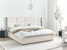 Ottoman Bed LAGORD Fabric Off-White 160 x 200 cm (EU King Size)