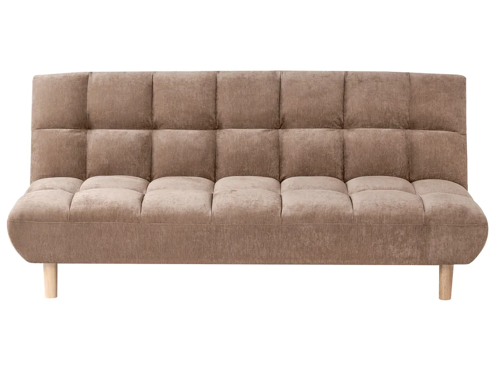 Sofa Bed 2 Seater RISOR Fabric Brown