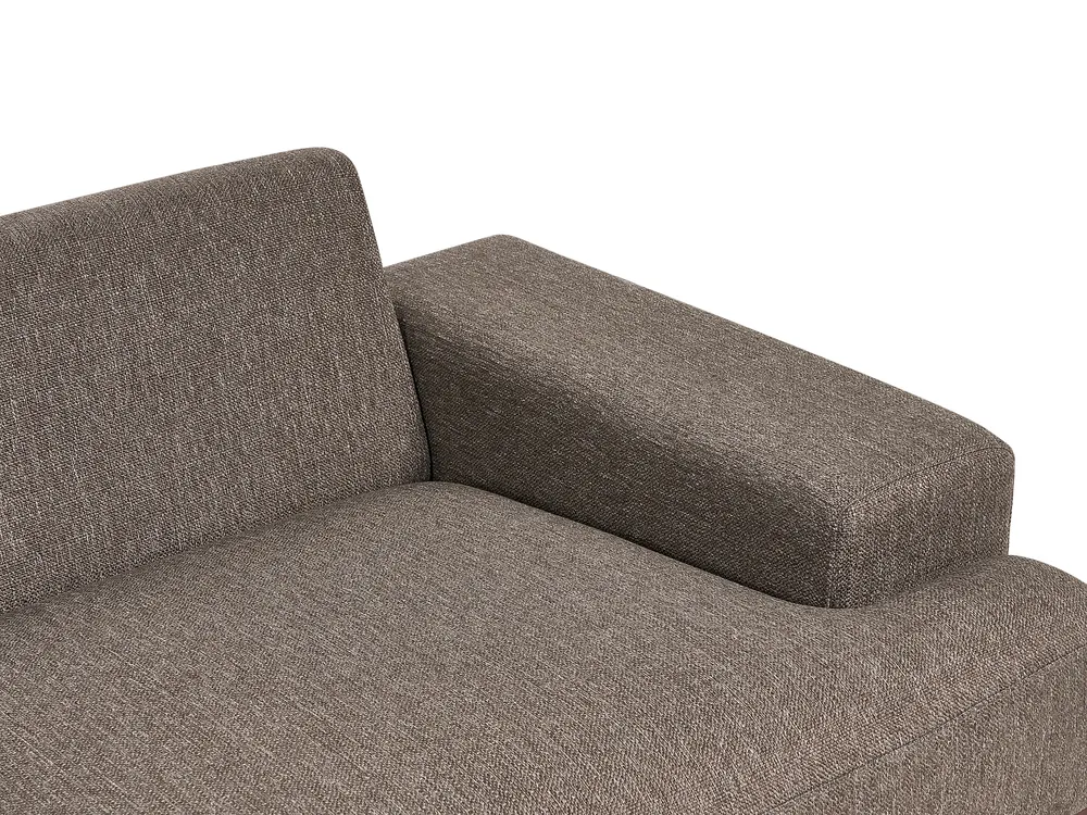 Corner Sofa 4 Seater MARIFERD Fabric Brown Left Hand_903211