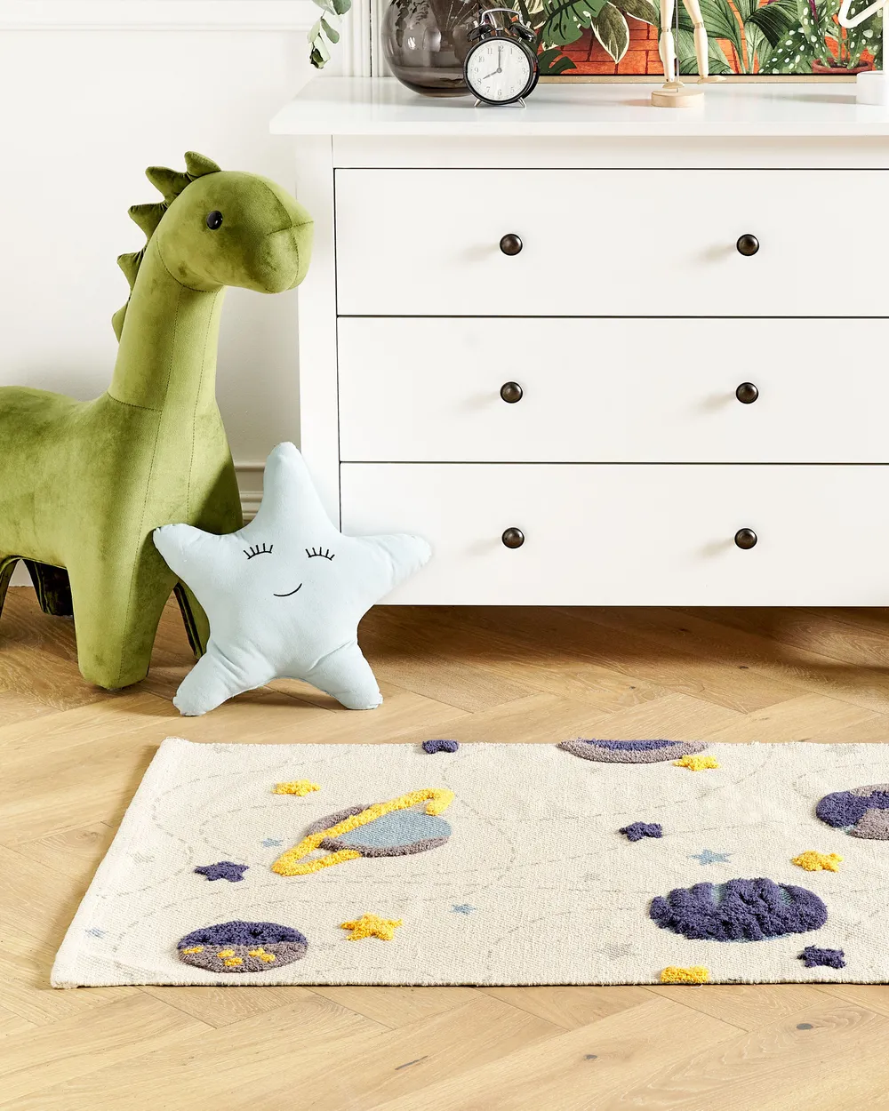 Kids Rug LANGSA Beige 80 x 150 cm Cotton