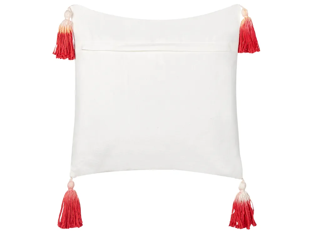 Set of 2 Decorative Cushions VALLOTA 45 x 45 cm Cotton White Christmas Motif_887969