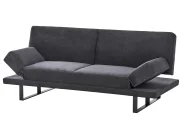 Sofa Bed 2 Seater YORK Chenille Black_1009250