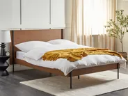 Bed LIBERMONT 140 x 200 cm (EU Double) Dark Ash Wood_1056065