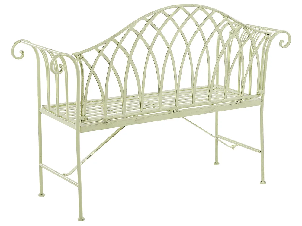 Garden Bench MILAZZO 130 cm Metal Light Green_825348