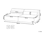 Modular Sofa 2 Seater HELLNAR Velvet Light Beige_910815