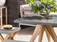 Garden Dining Set with Stools 4 Seater OLBIA Concrete Grey_806387