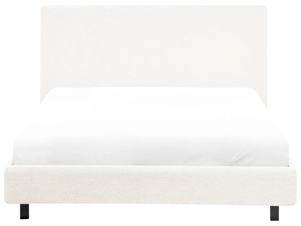 Säng med lamellram Bouclé ALBI 120 x 200 cm Off-White_1060918