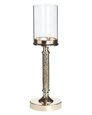 Ljusstake ABBEVILLE 41 cm Glas Guld_788802