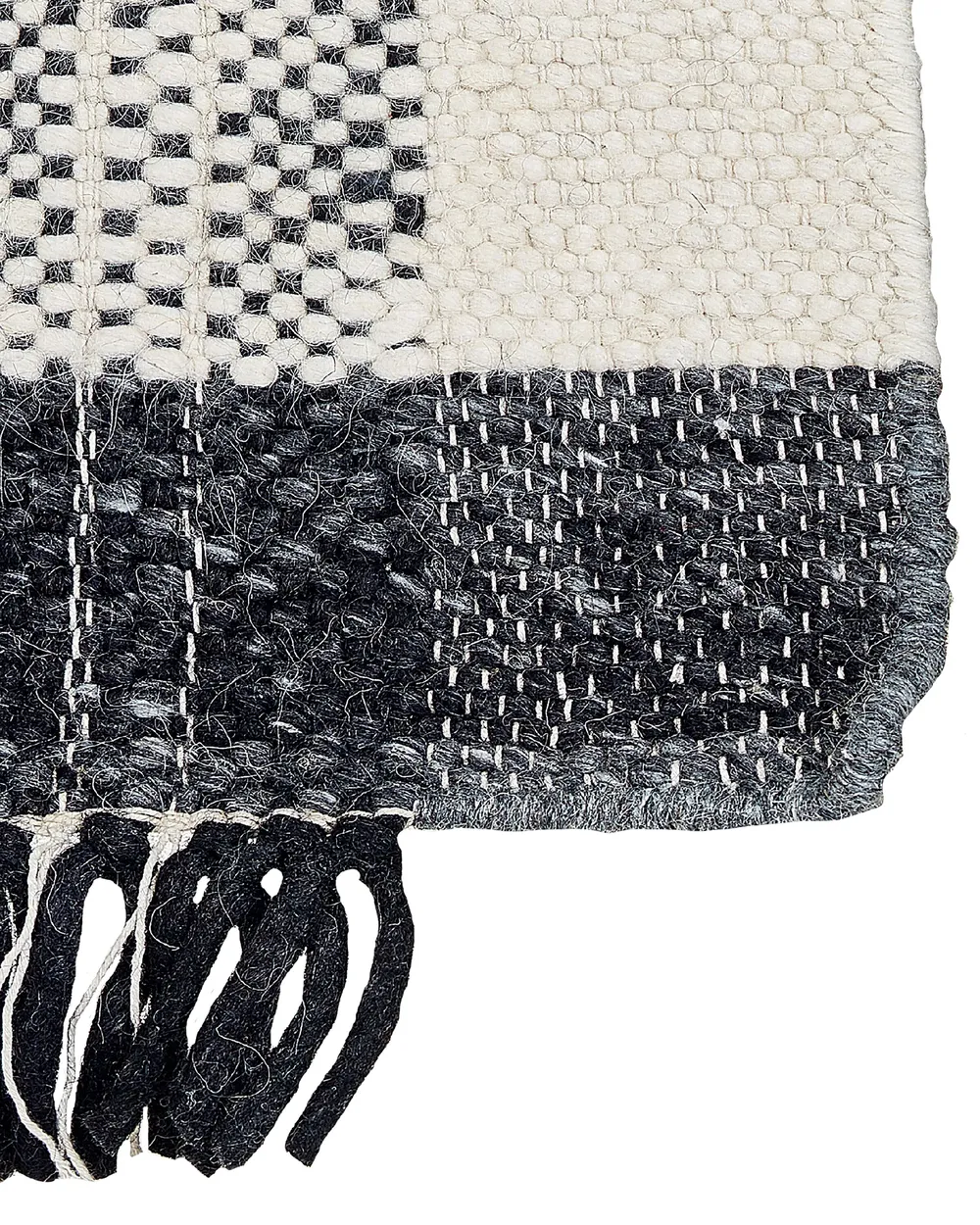 Rug KETENLI White 80 x 150 cm Wool_847440