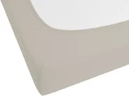 Fitted Sheet JANBU 160 x 200 cm Cotton Taupe_845210