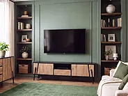 TV-bänk BLACKPOOL Brun/ Svart_1154909
