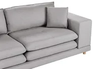 Sofa 2 Seater HEDEN with Cushion Fabric Grey_950625