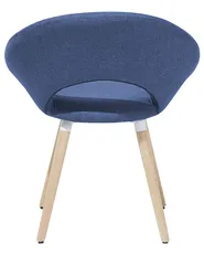 Set of 2 Dining Chairs ROSLYN Navy Blue_696319