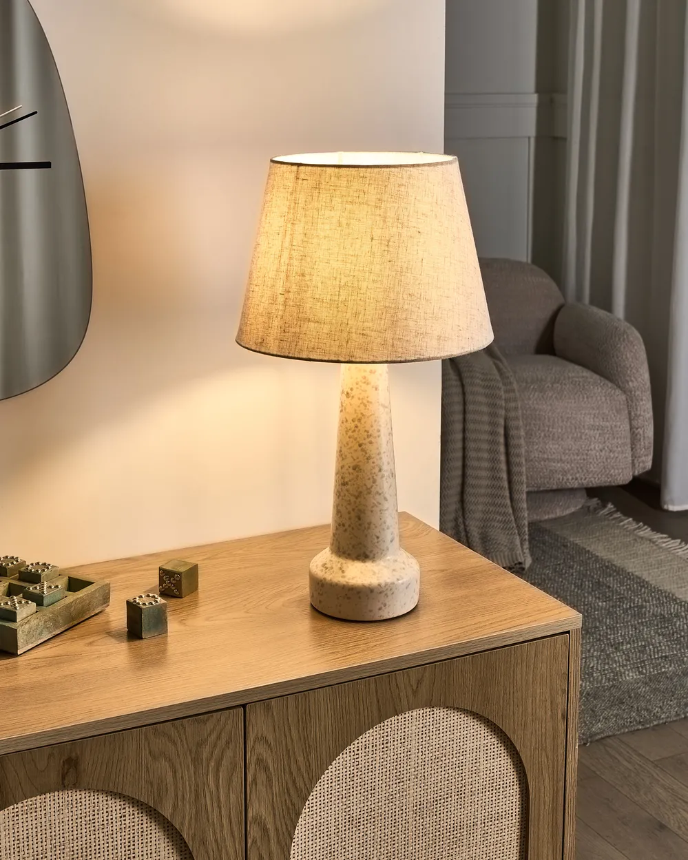 Table Lamp HUMUYA Ceramic Light Beige