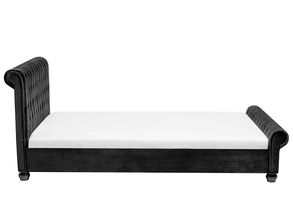 Bed Velvet AVALLON 180 x 200 cm (EU Super King) Black_694678