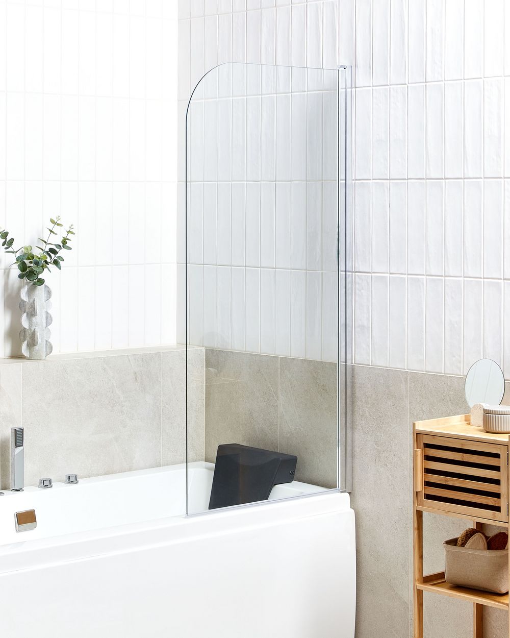 Badekarvegg LAPAN 140 x 70 cm Sølv