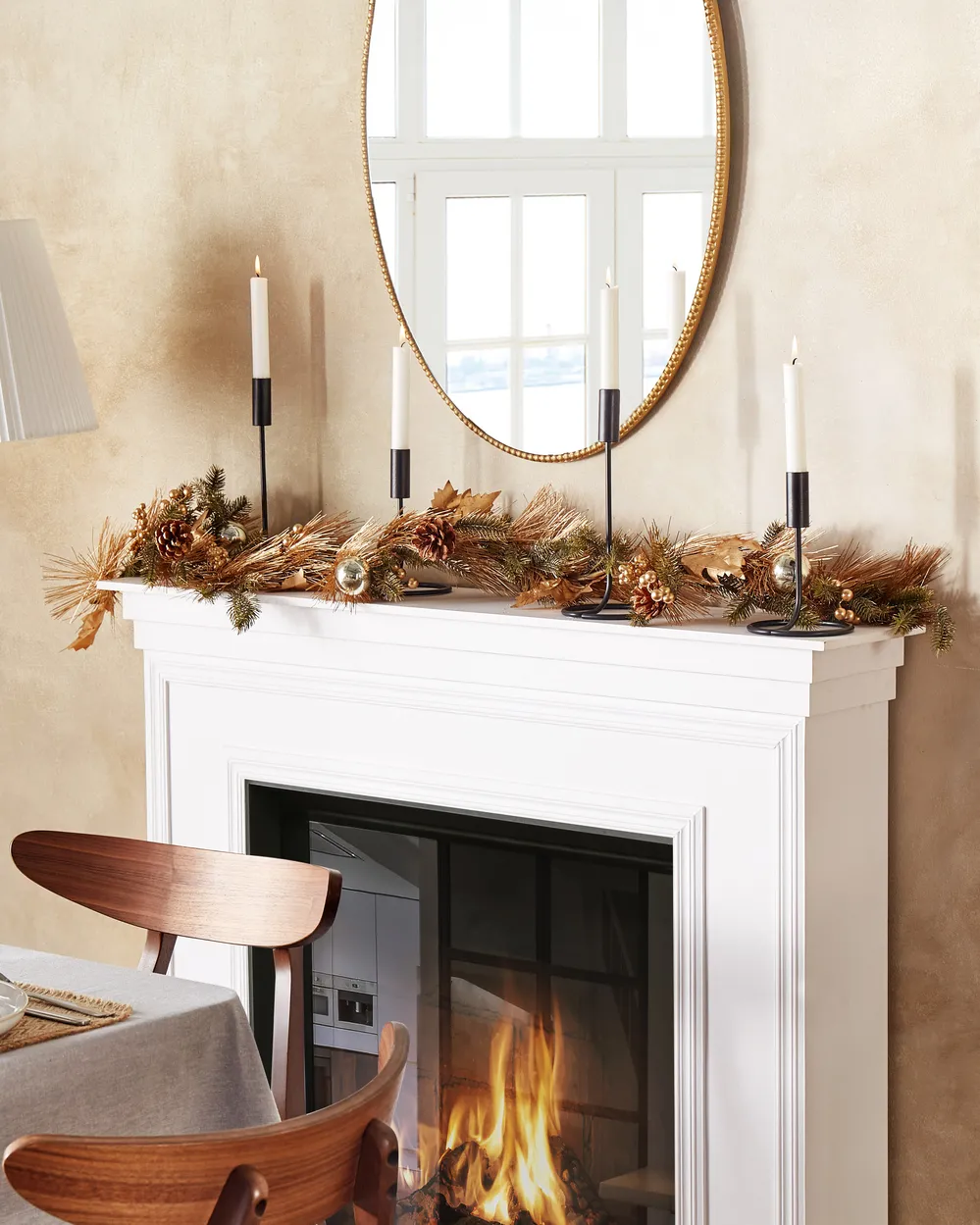 Christmas Garland MURCJA 150 cm Gold