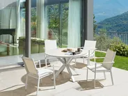 Trädgårdsmatbord MALETTO 120 cm 120 cm Glas Taupe_922916