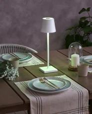 Wireless LED Table Lamp VALIRA with Dimmer Metal White_940493