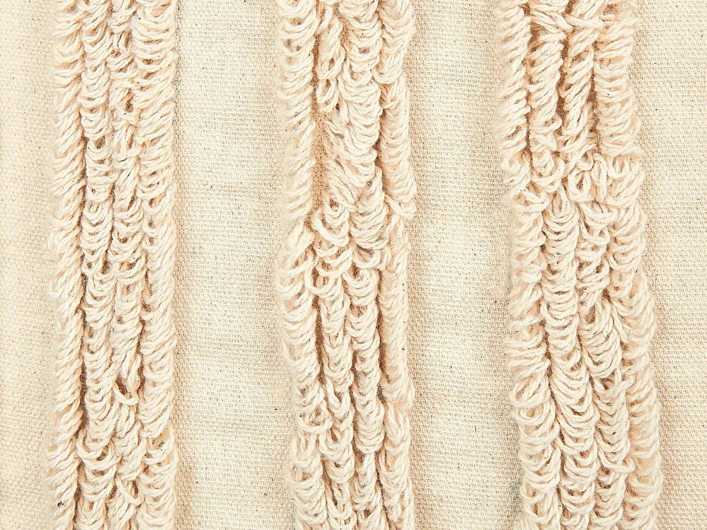Set med 2 prydnadskuddar TATSOI 45 x 45 cm Bomull Beige Geometriskt tryck_906644
