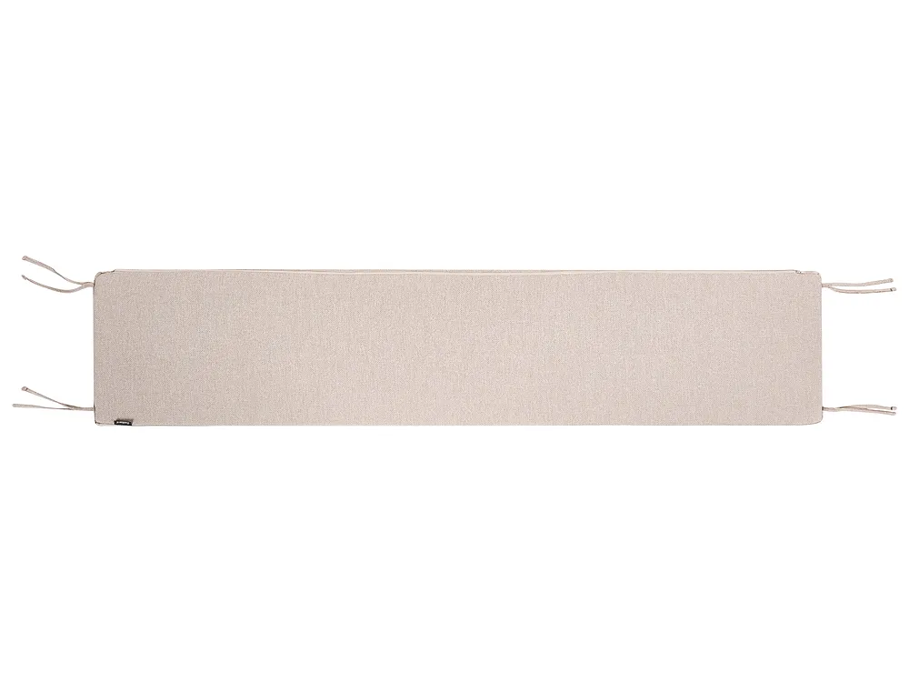 Trädgårdsbänk med dyna TUSCANIA 160 cm Eukalyptusträ Beige_1119215
