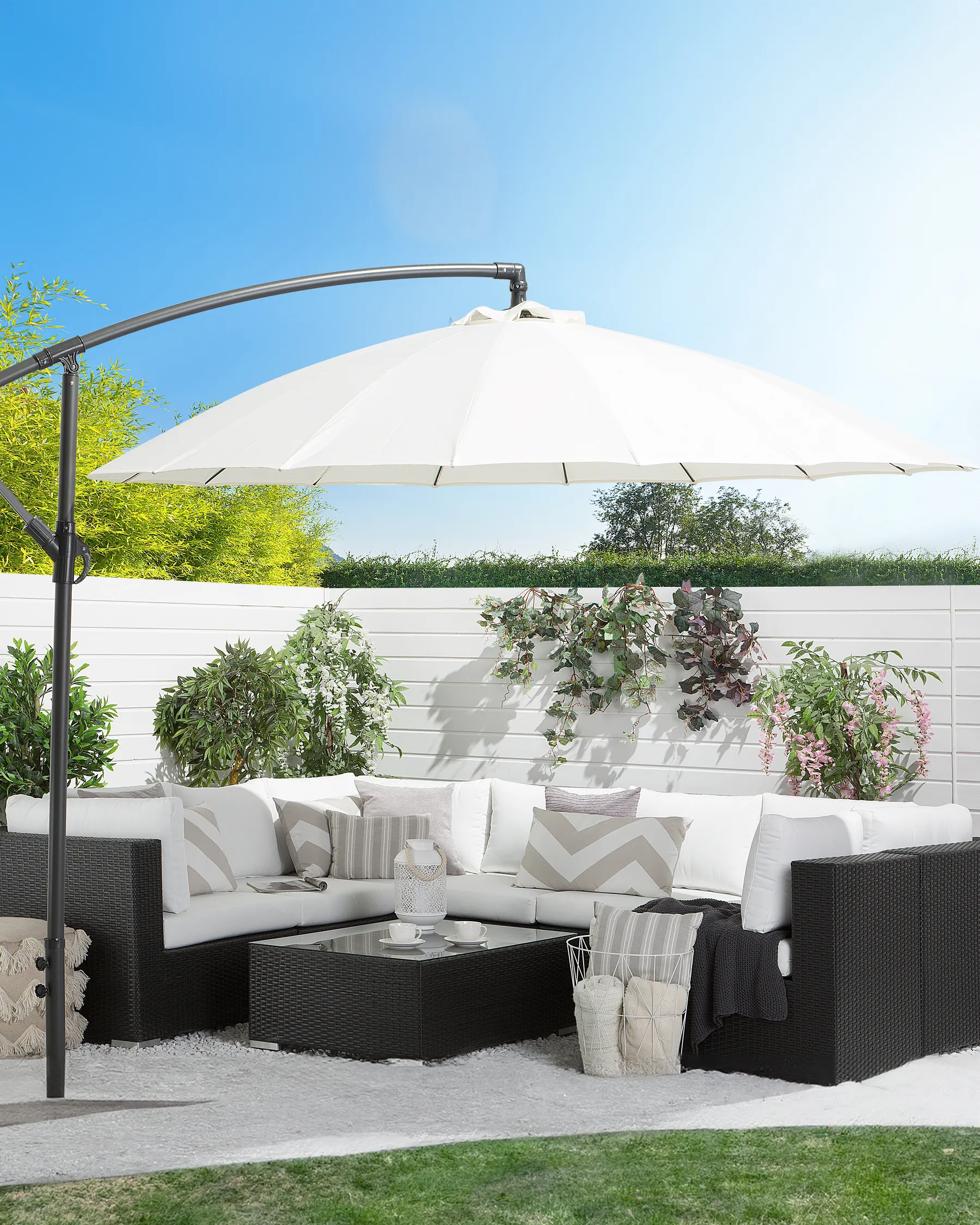 Cantilever Parasol 268 cm CALABRIA II Light Beige_738498