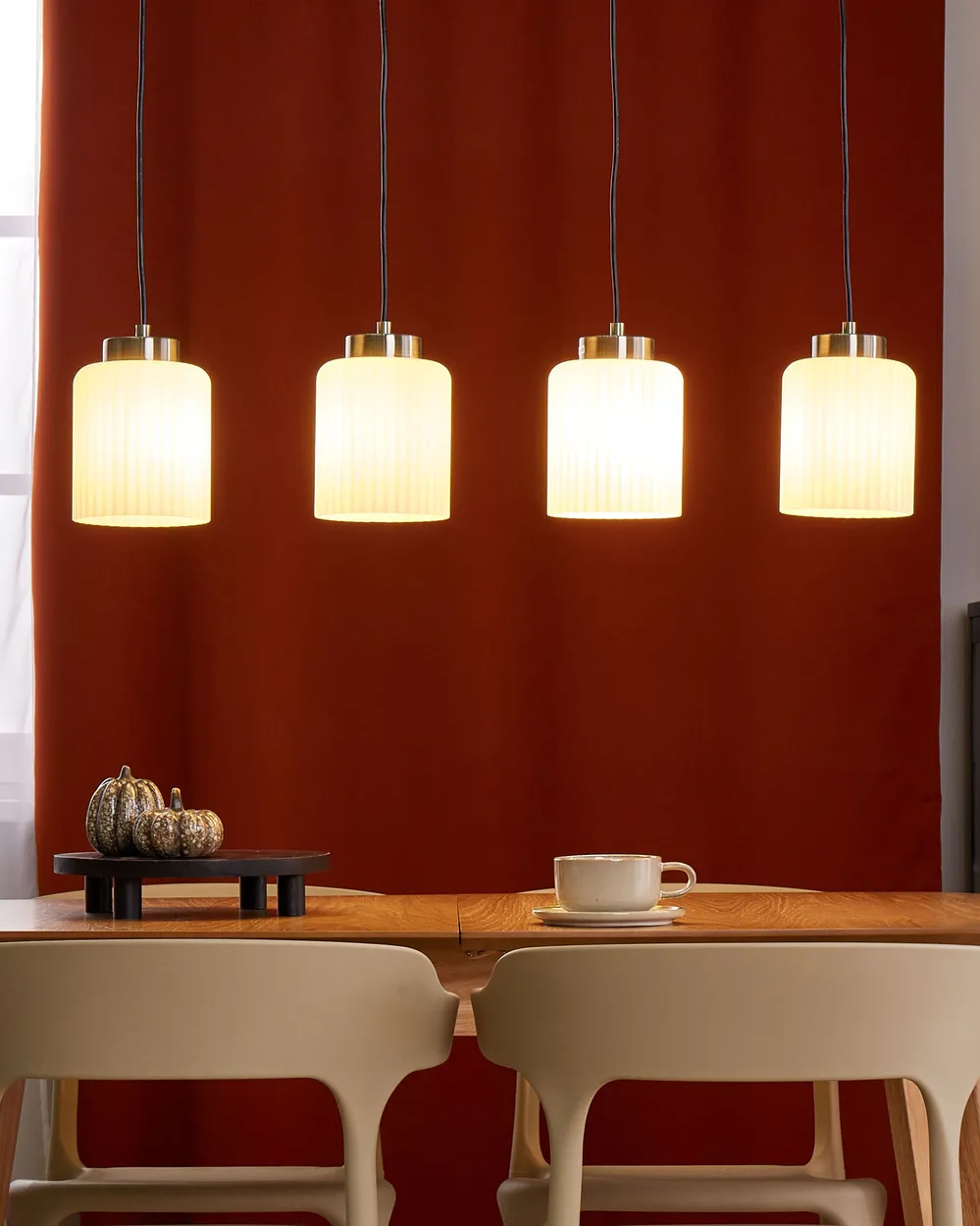 Pendant Lamp CAUDELO Metal Black/ White