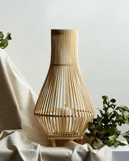 Lykta LEYTE 58 cm Videträ Ljusbrun_892150