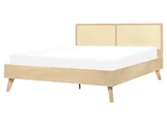 Bed Rattan MONPAZIER 160 x 200 cm (EU King Size) Light Brown_863384