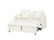 Sofa Bed 2 Seater HOVIN Fabric Light Beige_746288