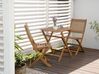 Bistro Set Folding PARAGGI Certified Acacia Wood Brown