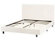 Säng med lamellram Bouclé ALBI 120 x 200 cm Off-White_1060917