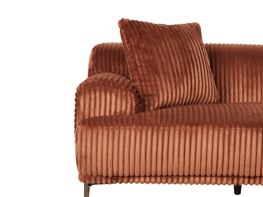 Corner Sofa STENUM Corduroy Brown Right Hand_972350