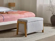 Sohvaryhmä 3-istuttava EDLAND penkillä Kangas Vaaleanharmaa_1040923