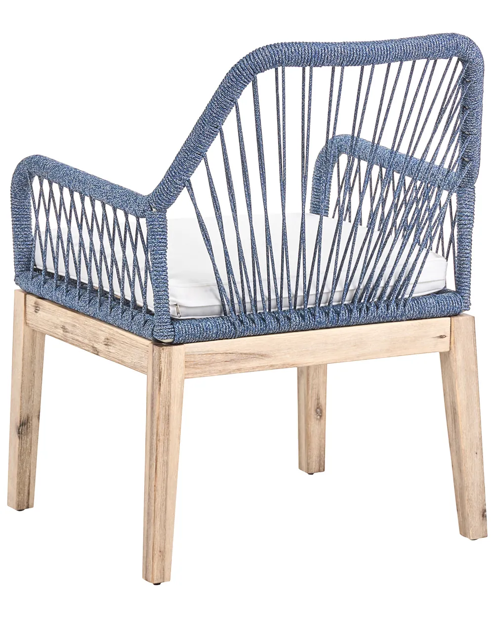 Set of 2 Garden Chairs with Cushions OLBIA Navy Blue_1073600