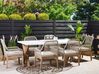 Garden Dining Set 6 Seater OLBIA with Cushions Beige