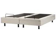 Adjustable Bed without Headboard Fabric CASTELLAN 180 x 200 cm (EU Super King) Light Beige_952222