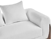 Living Room Set 6 Seater VINLIDEN Boucle White_1048405