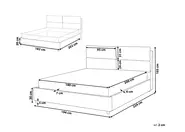 Ottoman Bed BATILLY Velvet Grey 180 x 200 cm (EU Super King)_792260
