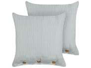 Set of 2 Decorative Cushions SEBRINE 45 x 45 cm Mint Green Striped_902092